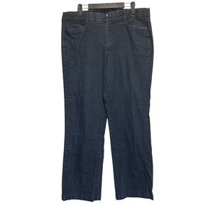 JM Collection Straight Leg Jeans Size 14 Dark Wash Stretch Comfort Clean Girl